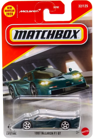 Matchbox 2026 #032/125, 1997 McLaren F1 GT, green