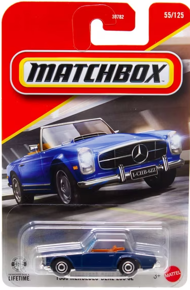 Matchbox 2026 #055/125, 1963 Mercedes Benz 230 SL, blue