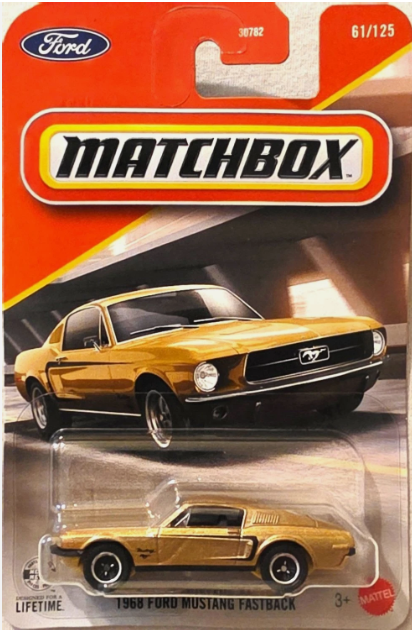 Matchbox 2026 #061/125, 1968 Ford Mustang Fastback, gold