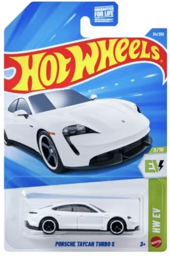 Hot Wheels 2026 #034/250, Porsche Taycan Turbo S, white