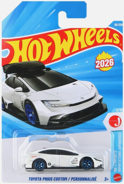 Hot Wheels 2026 #060/250 Toyota Prius Custom, white (no roof box variant)