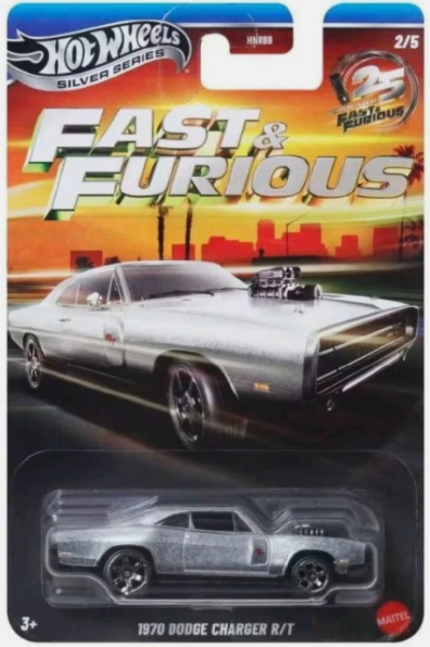 Hot Wheels 2026 Silver Series F&F Silver Anniversary 2/5, Dodge Charger R/T, zamac