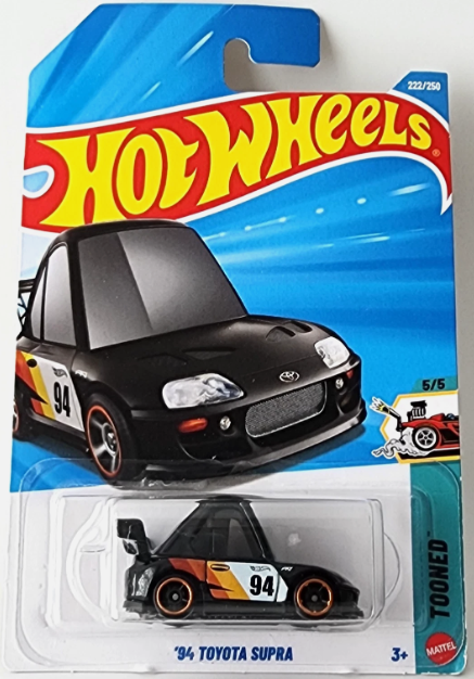 Hot Wheels 2026 #222/250, '94 Toyota Supra (Toon'd), black