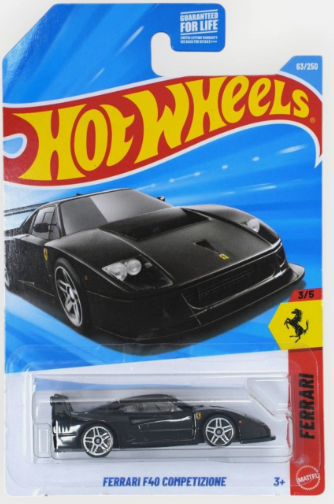 Hot Wheels 2026 #063/250 Ferrari F40 Competizione, black