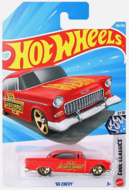 Hot Wheels 2026 #180/250, '55 Chevy, red