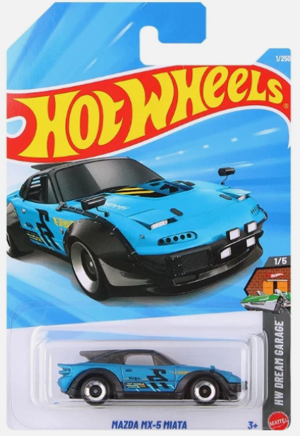 Hot Wheels 2026 #001/250 Mazda MX-5 Miata, blue