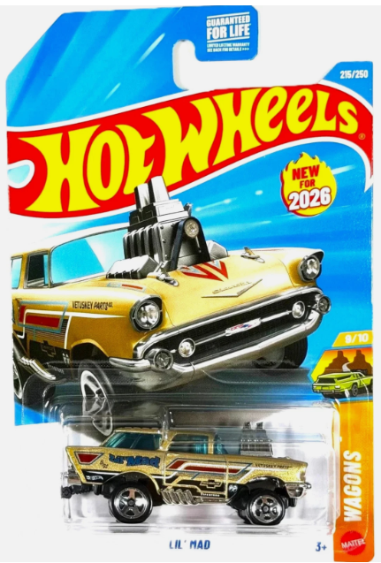 Hot Wheels 2026 #215/250, Lil' Mad, metalflake champagne