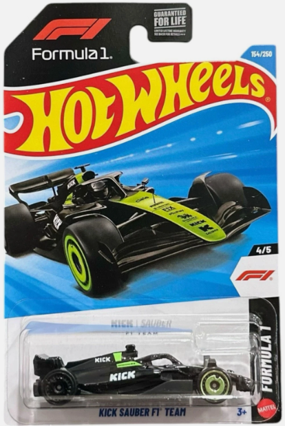 Hot Wheels 2026 #154/250, Kick Sauber F1 Team, black