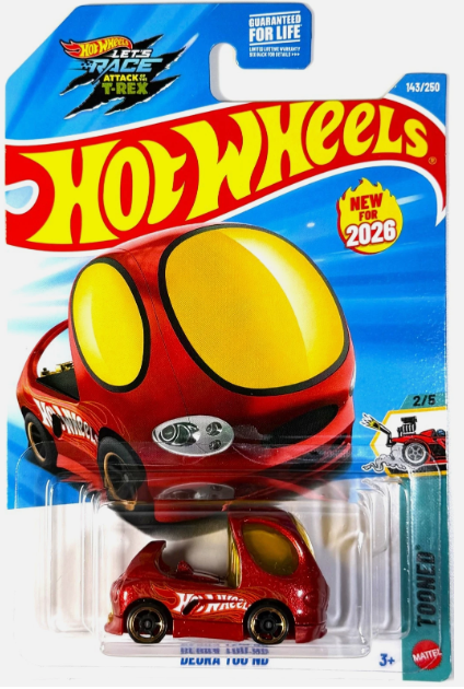 Hot Wheels 2026 #143/250, Deora Too'nd, metalflake red