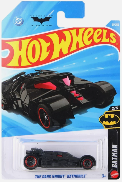 Hot Wheels 2026 #051/250 The Dark Knight Batmobile, matte black