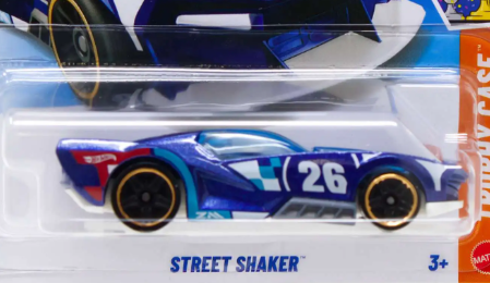 Hot Wheels 2026 #202/250, Street Shaker, NEW/LOOSE, metalflake midnight blue