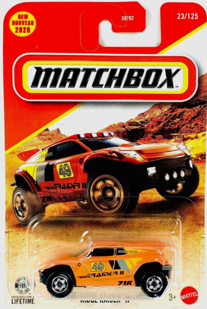 Matchbox 2026 #023/125, Ridge Raider II, orange