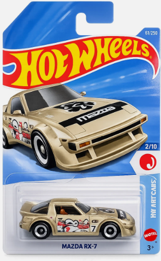 Hot Wheels 2026 #061/250, Mazda RX-7, metalflake champagne