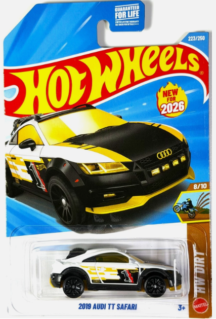 Hot Wheels 2026 #223/250, 2019 Audi TT Safari, white
