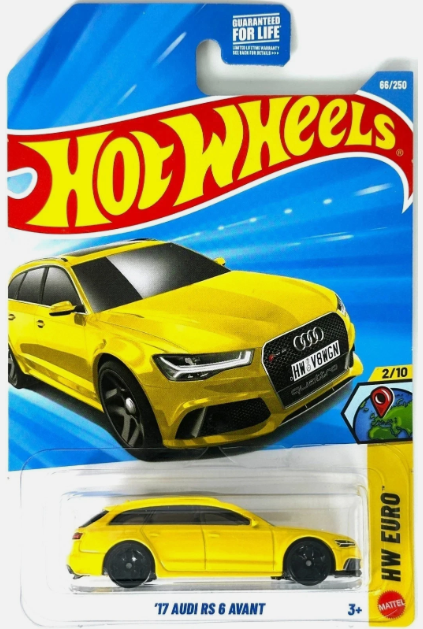 Hot Wheels 2026 #066/250, '17 Audi RS 6 Avant, yellow