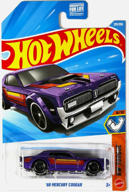 Hot Wheels 2026 #231/250, '68 Mercury Cougar, purple