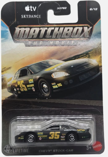 Matchbox 2026 The Movie 6/12, Chevy Stock Car, matte black