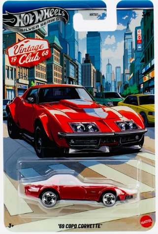 Hot Wheels 2026 Silver Series Vintage Racing Club National Icons 3/5, '69 COPO Corvette, red