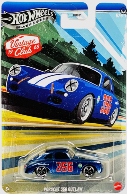 Hot Wheels 2026 Vintage Club Grand Prix 5/5, Porsche 356 Outlaw, blue
