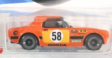 Hot Wheels 2025 #212/250, Honda S800 Racing, TREASURE HUNT, NEW/LOOSE, orange