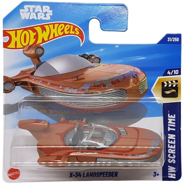 Hot Wheels 2025 #031/250, X-34 Landspeeder, SHORT CARD, matte brown