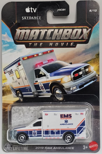 Matchbox 2026 Matchbox The Movie 5/12, 2019 Ram Ambulance, white