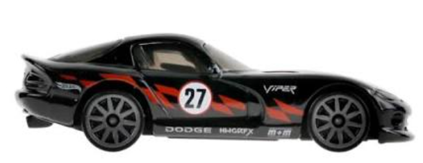 Hot Wheels 2026 #221/250, '96 Dodge Viper GTS, NEW/LOOSE, black