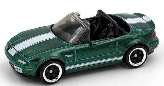Hot Wheels 2025 Japanese Car Culture Themed Multipack, '91 Mazda MX-5 Miata, NEW/LOOSE, metalflake forest green