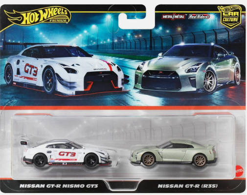 Hot Wheels 2026 Target Exclusive 2-Pack, Nissan GT-R Nismo GT3 & Nissan GT-R (R35)