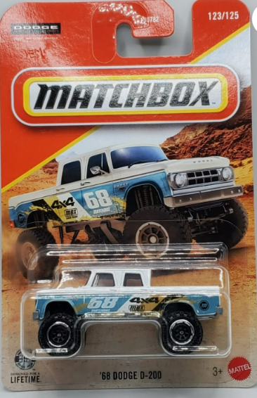 Matchbox 2026 #123/100, '68 Dodge D-200, white
