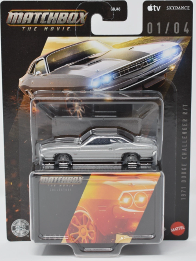 Matchbox 2026 Collectors. Matchbox The Movie 01/04, 1970 Dodge Challenger R/T, grey