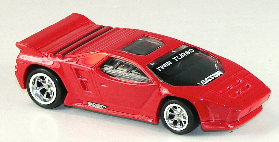 Hot Wheels 2012 Boulevard: Ahead of It's Time, Vector W8 Twin Turbo, NEW/LOOSE, red