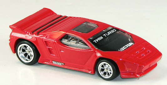 Hot Wheels 2012 Boulevard: Ahead of It's Time, Vector W8 Twin Turbo, NEW/LOOSE, red
