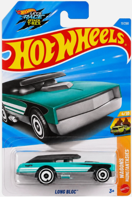 Hot Wheels 2026 #111/250, Long Bloc, turquoise