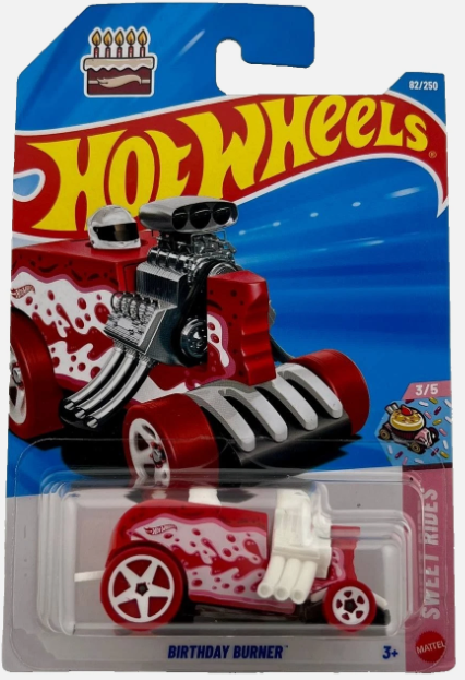 Hot Wheels 2026 #082/250, Birthday Burner, red