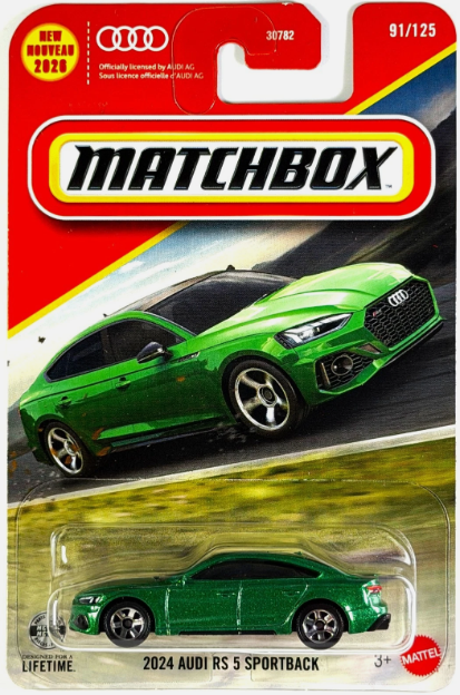 Matchbox 2026 #091/125, 2024 Audi RS 5 Sportback, green