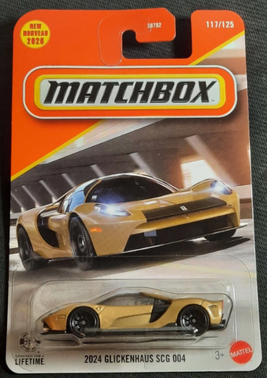 Matchbox 2026 #117/125, 2024 Glickenhaus SCG 004, gold