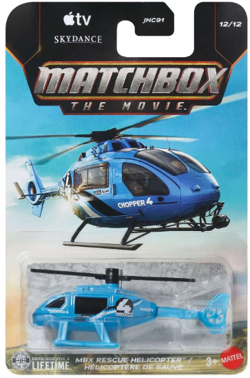 Matchbox 2026 Matchbox The Movie 12/12, MBX Rescue Helicopter, blue