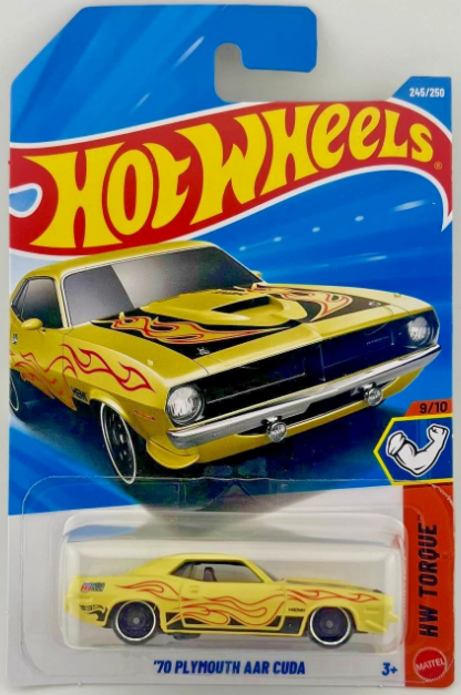 Hot Wheels 2026 #245/250, '70 Plymouth AAR Cuda, yellow