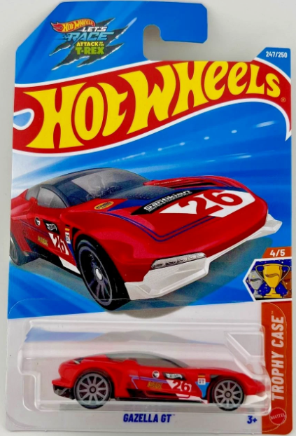 Hot Wheels 2026 #247/250, Gazella GT, TREASURE HUNT, red