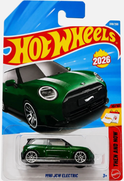 Hot Wheels 2026 #209/250, Mini JCW Electric, dark green