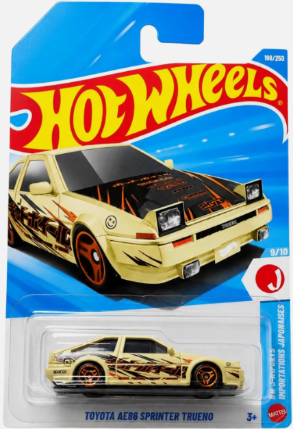Hot Wheels 2026 #198/250, Toyota AE96 Sprinter Trueno, beige