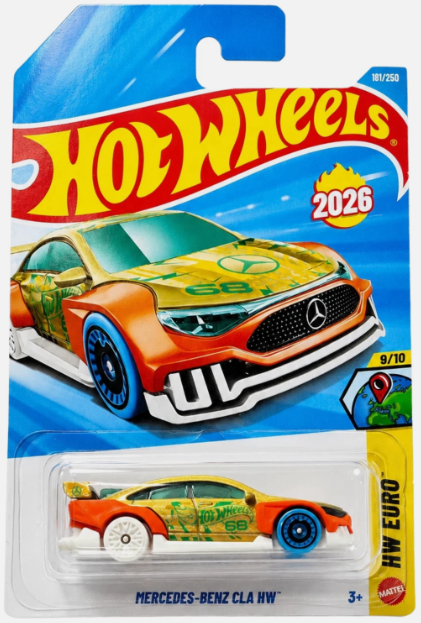 Hot Wheels 2026 #181/250, Mercedes-Benz CLA HW, orange