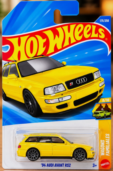 Hot Wheels 2026 #175/250 '94 Audi Avant RS2, yellow