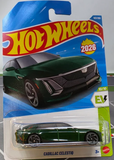 Hot Wheels 2026 #163/250 Cadillac Celestiq, dark green