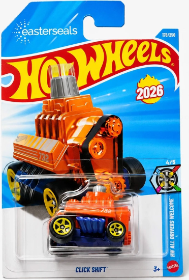 Hot Wheels 2026 #178/250, Click Shift, orange