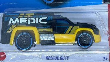 Hot Wheels 2022 #216/250, Rescue Duty, NEW/LOOSE, black