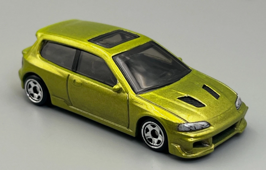 Hot Wheels 2025 F&F: Racing Course 1/5, Honda Civic EG, NEW/LOOSE, metalflake lime green