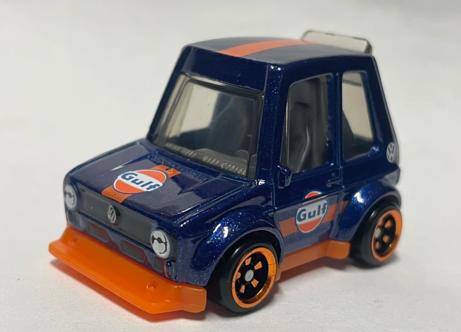 Hot Wheels 2025 Tooned Gulf 1/5, Tooned Volkswagen Golf Mk1, NEW/LOOSE, metalflake dark blue