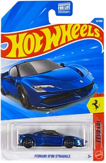 Hot Wheels 2026 #041/250, Ferrari SF90 Stradale, blue